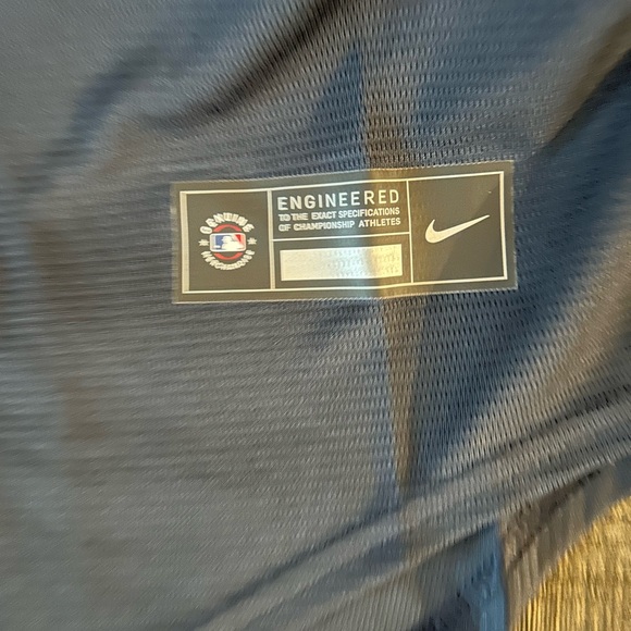 Nike Authentic Cleveland Guardians Baseball Alternate Navy Jersey Men’s Sz: L - Picture 6 of 7